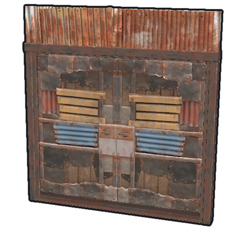 double sheet metal door rust explosive ammo|sheet metal double door.